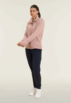 Freddy Felpa con zip, collo e fronte in sherpa, logo borchie-Donna Ginnastica|Felpe