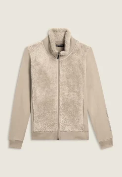 Freddy Felpa con zip, collo e fronte in sherpa, logo borchie-Donna Ginnastica|Felpe