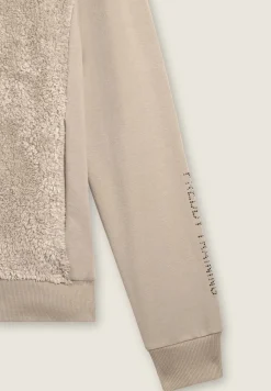 Freddy Felpa con zip, collo e fronte in sherpa, logo borchie-Donna Ginnastica|Felpe