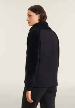 Freddy Felpa con zip e collo alto, maniche e collo in pile sherpa-Donna Ginnastica|Felpe