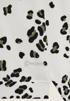 Freddy Felpa corta comfort fit girocollo con fantasia maculata-Donna Felpe