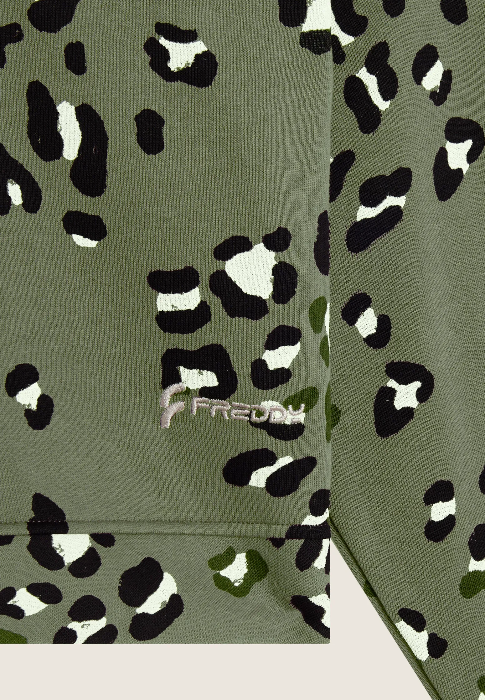 Freddy Felpa corta comfort fit girocollo con fantasia maculata-Donna Felpe