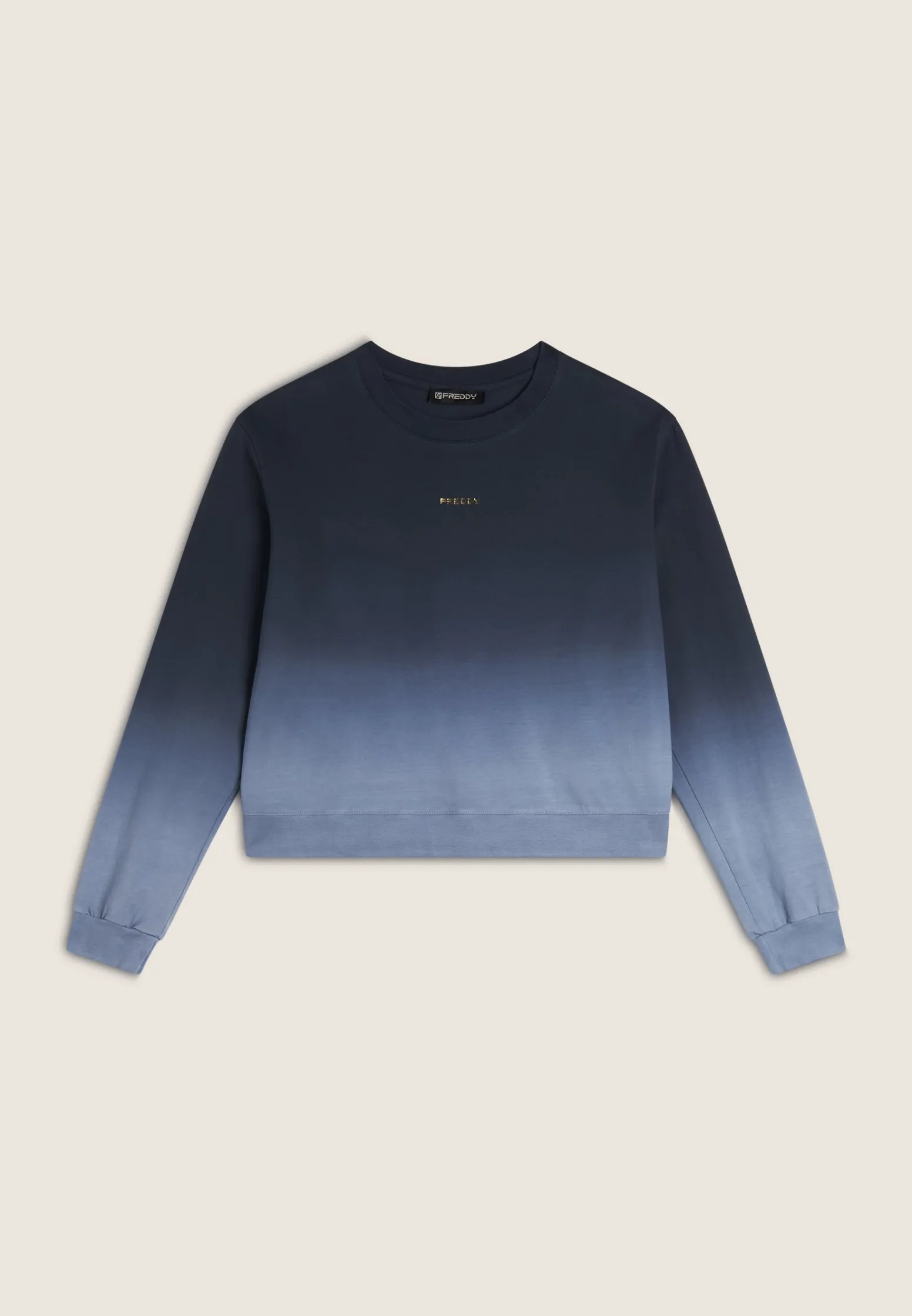 Freddy Felpa corta comfort fit in jersey dégradé-Donna Felpe