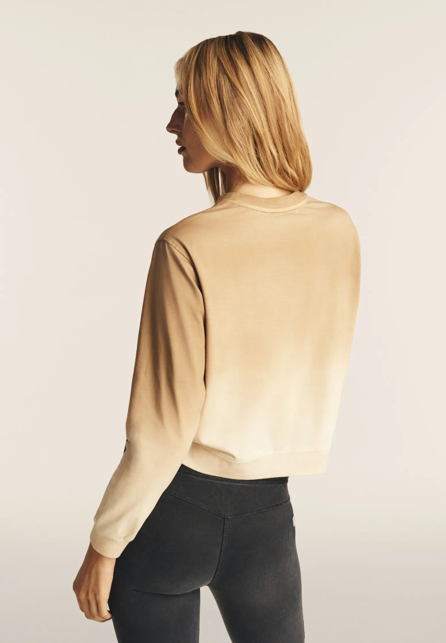 Freddy Felpa corta comfort fit in jersey dégradé-Donna Felpe