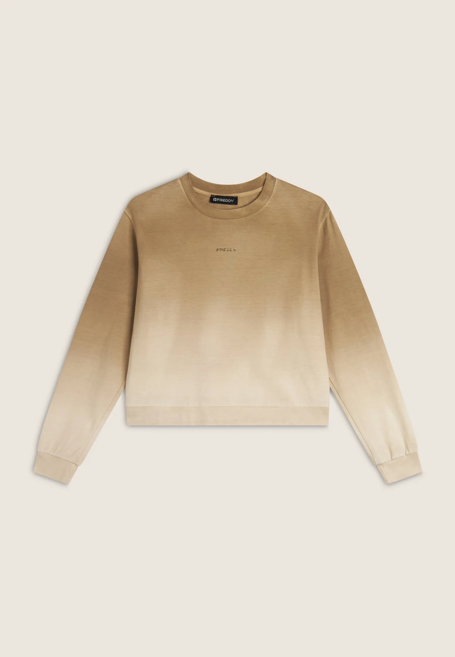 Freddy Felpa corta comfort fit in jersey dégradé-Donna Felpe