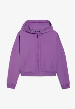 Freddy Felpa corta con cappuccio e zip in heavy jersey stretch-Donna Felpe