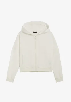 Freddy Felpa corta con cappuccio e zip in heavy jersey stretch-Donna Felpe