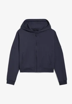 Freddy Felpa corta con cappuccio e zip in heavy jersey stretch-Donna Felpe