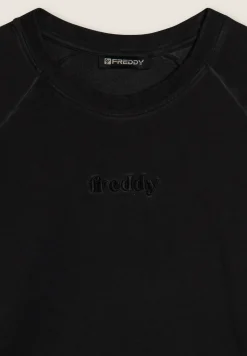 Freddy Felpa cropped comfort fit tinta a freddo-Donna Felpe