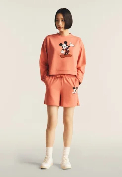 Freddy Felpa cropped comfort fit con ricamo Mickey Mouse-Donna Felpe