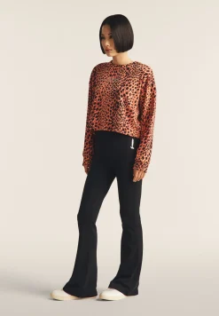 Freddy Felpa cropped comfort fit animalier-Donna Felpe