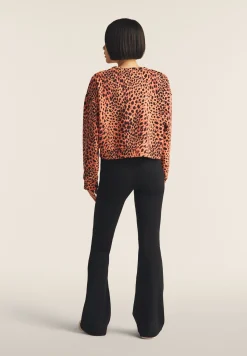 Freddy Felpa cropped comfort fit animalier-Donna Felpe