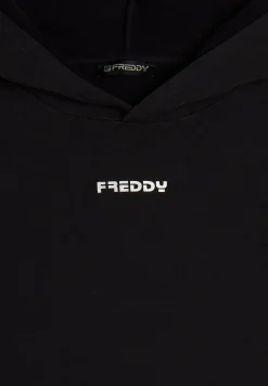 Freddy Felpa cropped con cappuccio in cotone elasticizzato-Donna Felpe
