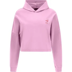 Freddy Felpa cropped con cappuccio e patch fenicottero in tono-Donna Felpe