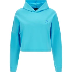 Freddy Felpa cropped con cappuccio e patch fenicottero in tono-Donna Felpe