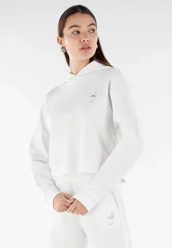 Freddy Felpa cropped con cappuccio e patch fenicottero in tono-Donna Felpe