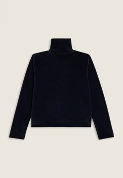 Freddy Felpa cropped in ciniglia con zip e collo alto-Donna Felpe