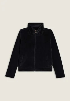 Freddy Felpa cropped in ciniglia con zip e collo alto-Donna Felpe