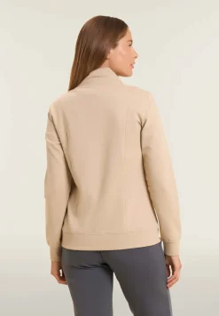 Freddy Felpa da donna zip e collo alto con logo minimal-Donna Pilates|Ginnastica
