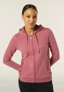 Freddy Felpa donna chiusura zip e cappuccio con inserti floreali-Donna Pilates|Ginnastica