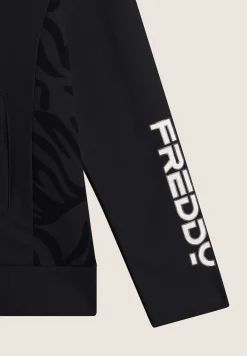 Freddy Felpa donna chiusura zip e cappuccio con inserti floreali-Donna Pilates|Ginnastica