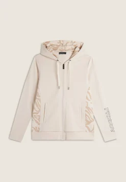 Freddy Felpa donna chiusura zip e cappuccio con inserti floreali-Donna Pilates|Ginnastica