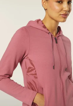 Freddy Felpa donna chiusura zip e cappuccio con inserti floreali-Donna Pilates|Ginnastica