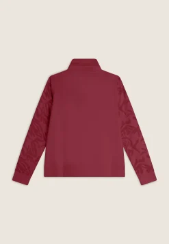 Freddy Felpa donna comfort fit con collo alto e maniche fantasia floreale-Donna Pilates|Ginnastica