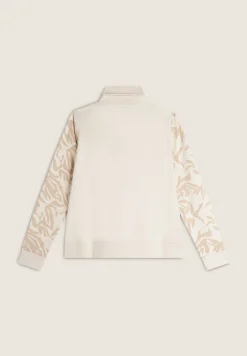 Freddy Felpa donna comfort fit con collo alto e maniche fantasia floreale-Donna Pilates|Ginnastica