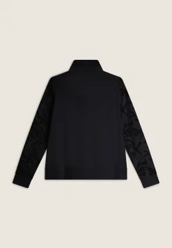 Freddy Felpa donna comfort fit con collo alto e maniche fantasia floreale-Donna Pilates|Ginnastica