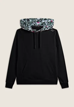 Freddy Felpa donna comfort fit con cappuccio maculato-Donna Fitness|Felpe