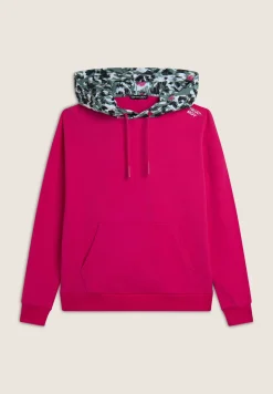 Freddy Felpa donna comfort fit con cappuccio maculato-Donna Fitness|Felpe