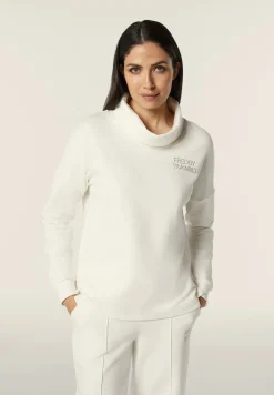 Freddy Felpa donna comfort fit con collo a tubo-Donna Ginnastica|Felpe