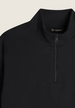 Freddy Felpa donna comfort fit chiusura mezza zip e collo alto-Donna Felpe
