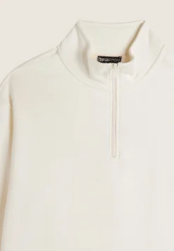 Freddy Felpa donna comfort fit chiusura mezza zip e collo alto-Donna Felpe