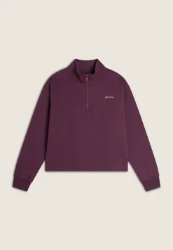 Freddy Felpa donna comfort fit chiusura mezza zip e collo alto-Donna Felpe