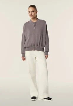 Freddy Felpa donna comfort fit chiusura zip e collo stile bomber-Donna Felpe