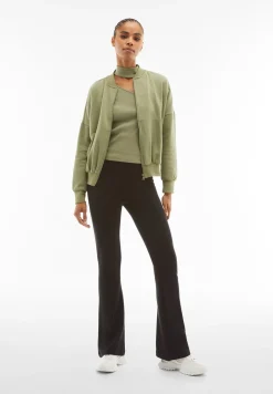 Freddy Felpa donna comfort fit chiusura zip e collo stile bomber-Donna Felpe