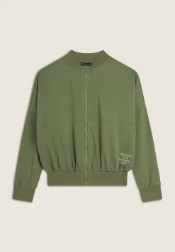 Freddy Felpa donna comfort fit chiusura zip e collo stile bomber-Donna Felpe