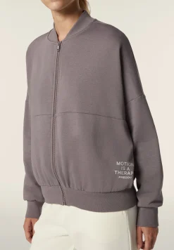 Freddy Felpa donna comfort fit chiusura zip e collo stile bomber-Donna Felpe