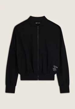 Freddy Felpa donna comfort fit chiusura zip e collo stile bomber-Donna Felpe