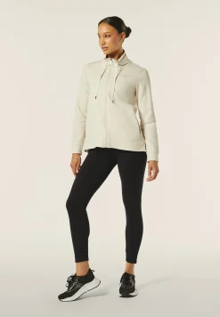 Freddy Felpa donna comfort fit zip e collo alto con interno floreale-Donna Ginnastica|Felpe