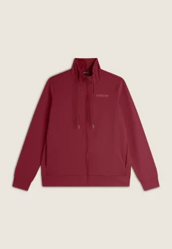 Freddy Felpa donna comfort fit zip e collo alto con interno floreale-Donna Ginnastica|Felpe