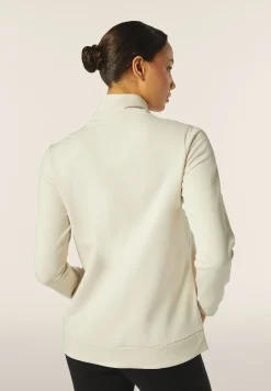 Freddy Felpa donna comfort fit zip e collo alto con interno floreale-Donna Ginnastica|Felpe