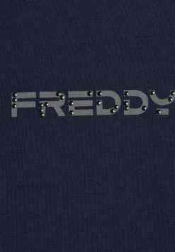Freddy Felpa donna comfort fit zip e collo alto con interno floreale-Donna Ginnastica|Felpe