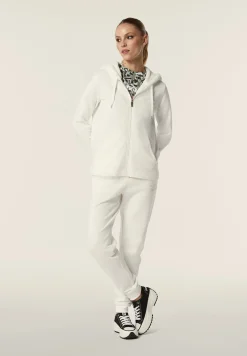 Freddy Felpa donna con cappuccio in tessuto teddy e chiusura zip-Donna Felpe|Ginnastica
