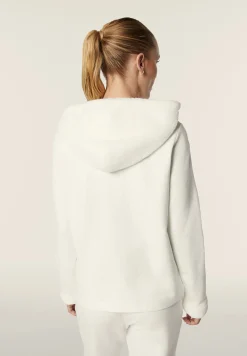 Freddy Felpa donna con cappuccio in tessuto teddy e chiusura zip-Donna Felpe|Ginnastica