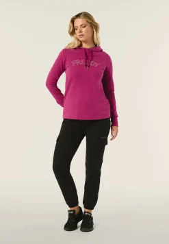 Freddy Felpa donna con cappuccio stampa paislely e logo con borchie-Donna Ginnastica|Felpe