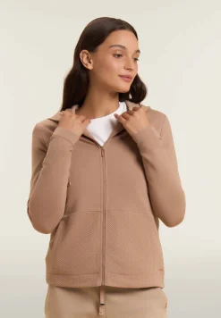 Freddy Felpa donna con cappuccio e inserti micro-trecce-Donna Felpe