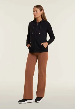 Freddy Felpa donna con cappuccio e inserti micro-trecce-Donna Felpe